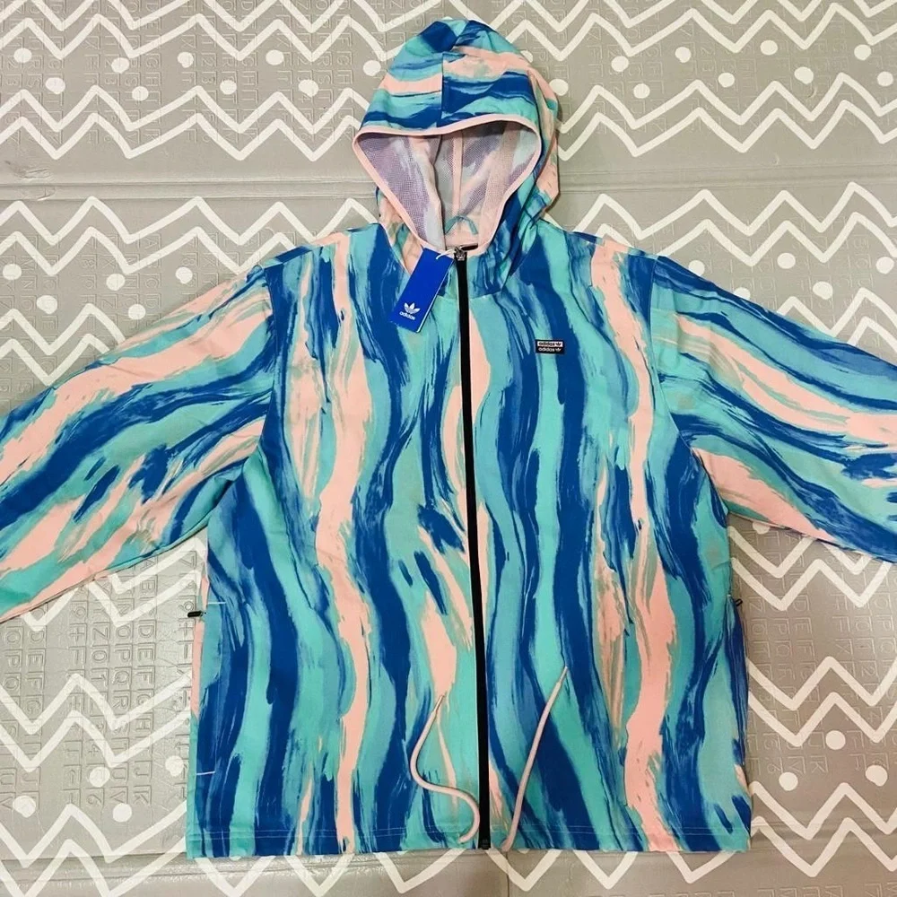 Adidas special edition tie dye hoodie jacket windbreaker